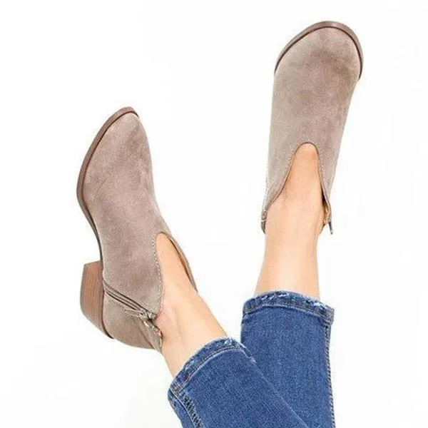 Lydiashoes Casual Zipper Short Boots