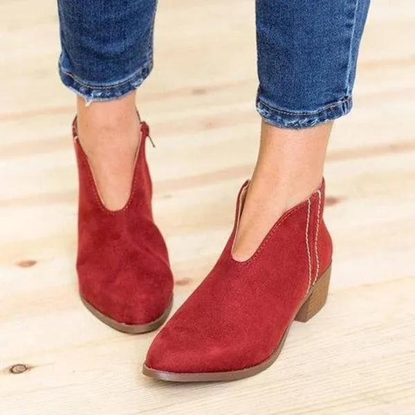 Lydiashoes Casual Zipper Short Boots