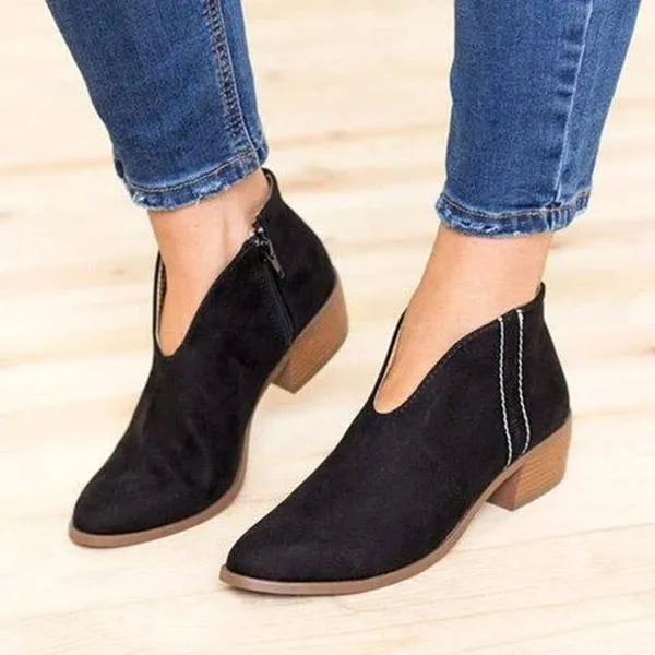 Lydiashoes Casual Zipper Short Boots