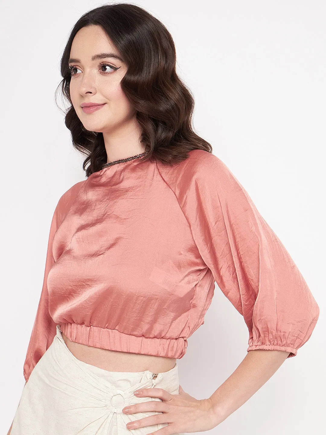 Madame Boat Neck Embellished Top