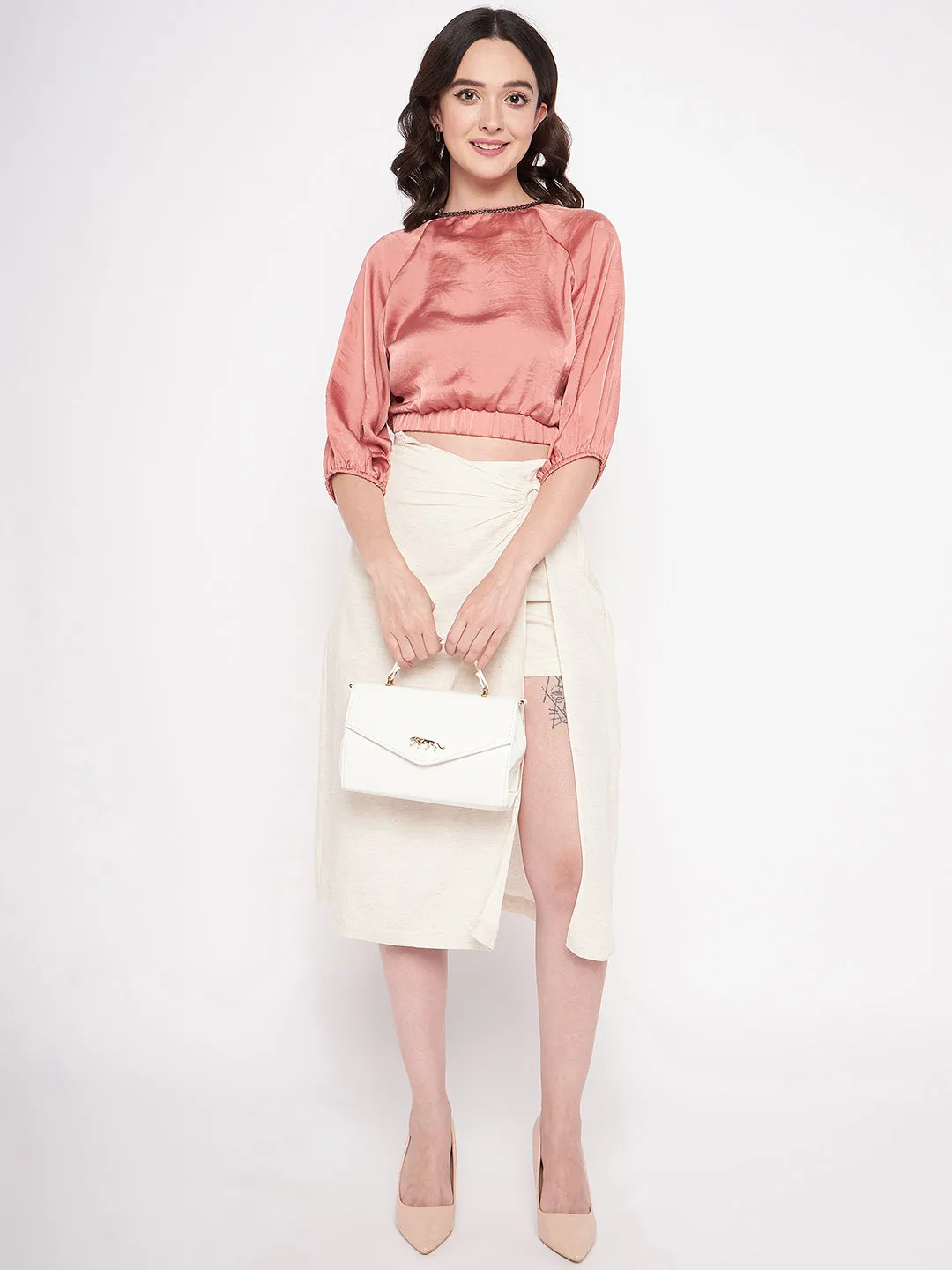 Madame Boat Neck Embellished Top