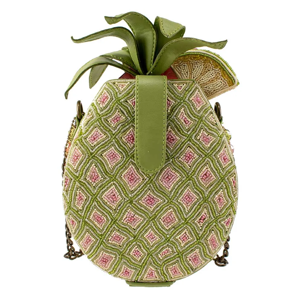 Mary Frances Pineapple Island Beaded Crossbody Novelty Handbag Bag Multi New
