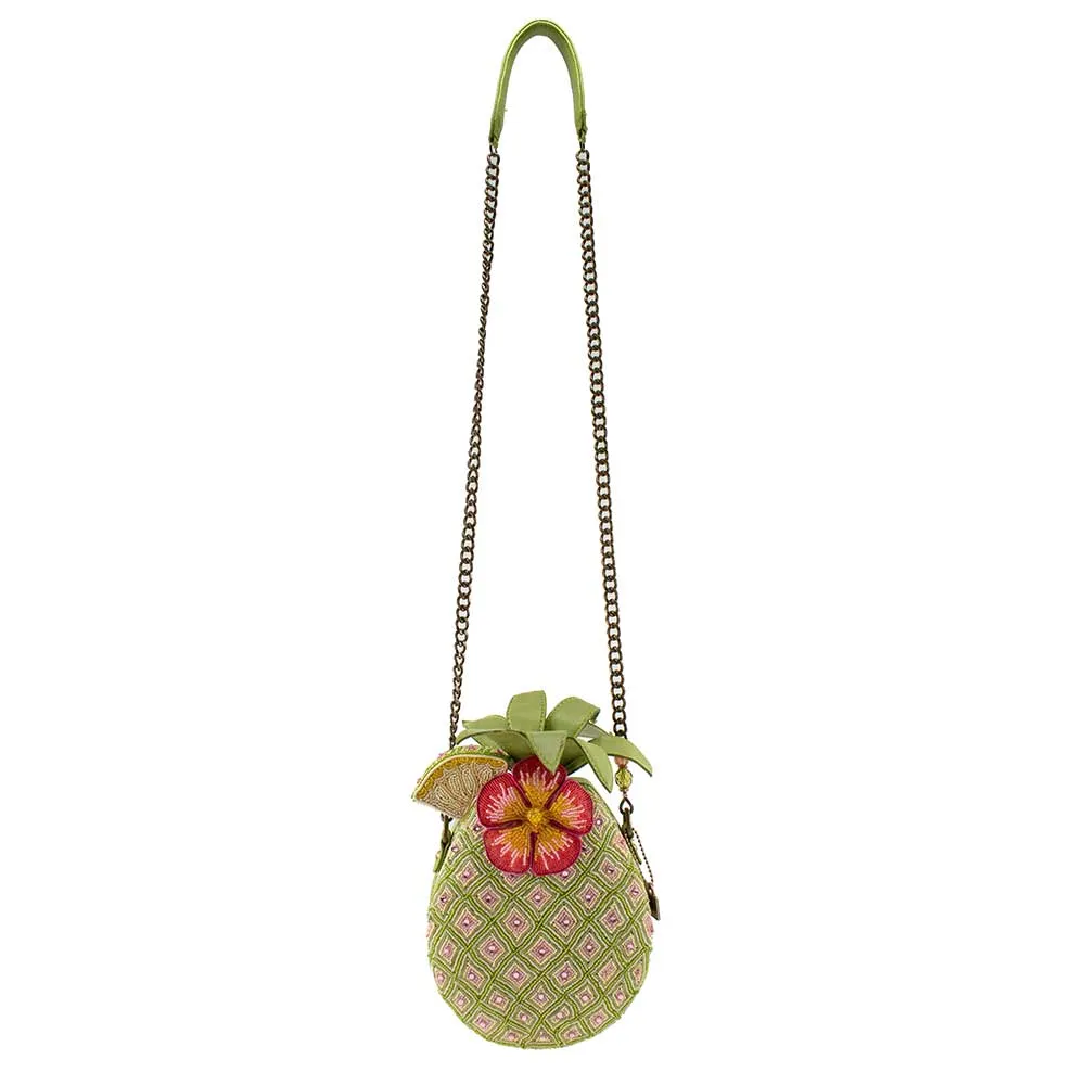 Mary Frances Pineapple Island Beaded Crossbody Novelty Handbag Bag Multi New