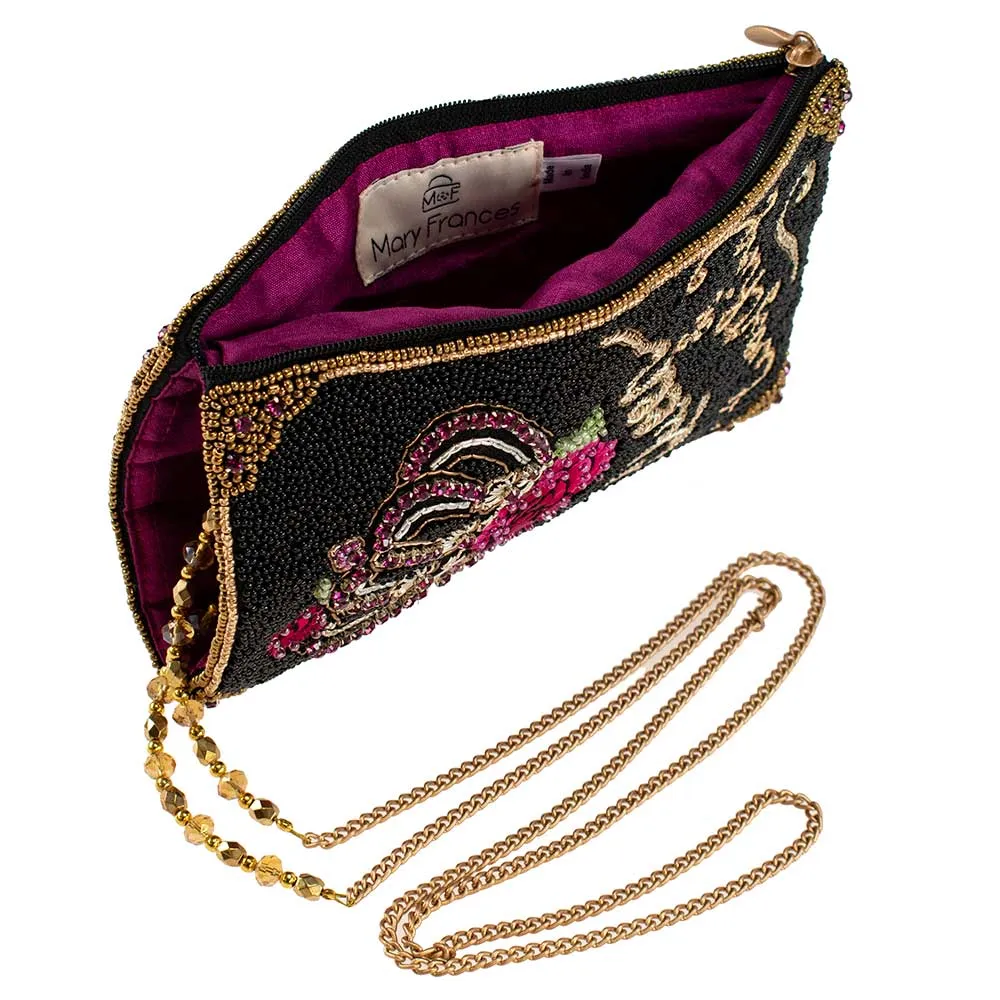Mary Frances Queen of Everything Beaded Crossbody Phone Bag
