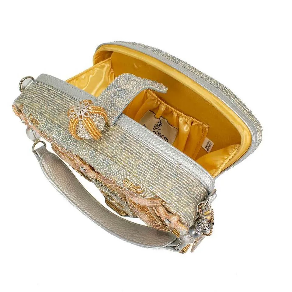 Mary Frances Royal Ride Gold Winter Fairy Carriage Disney Beaded Handbag Bag New