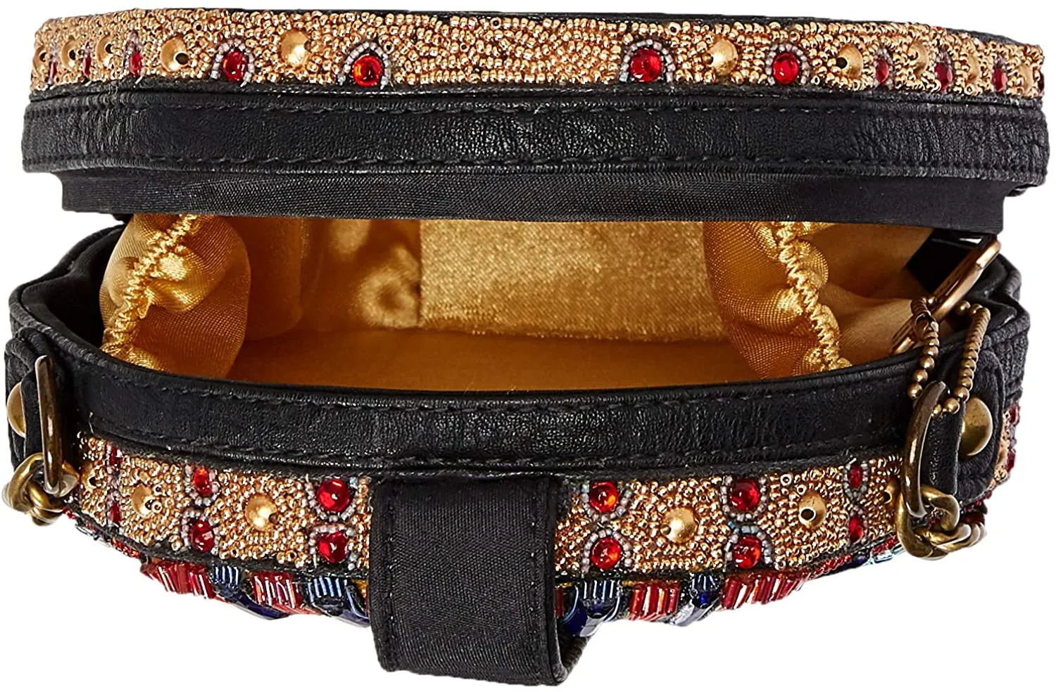 Mary Frances Tut Beaded Pharaoh Boy King Egypt Special Handbag Gold Black Bag New