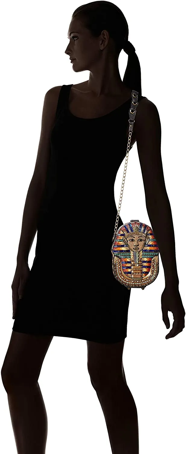 Mary Frances Tut Beaded Pharaoh Boy King Egypt Special Handbag Gold Black Bag New