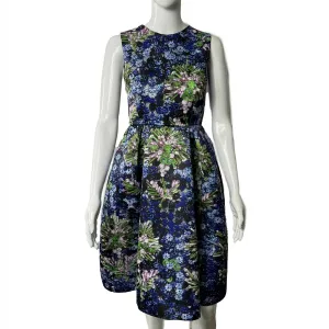 Mary Katrantzou - Sleeveless Gem Print Tulle Dress - Blue Multicolor - Size 2