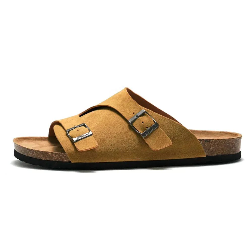 Men's Cork Slides: Men's Soft Beach Sandals, Couples' Outdoor Flats 36-45