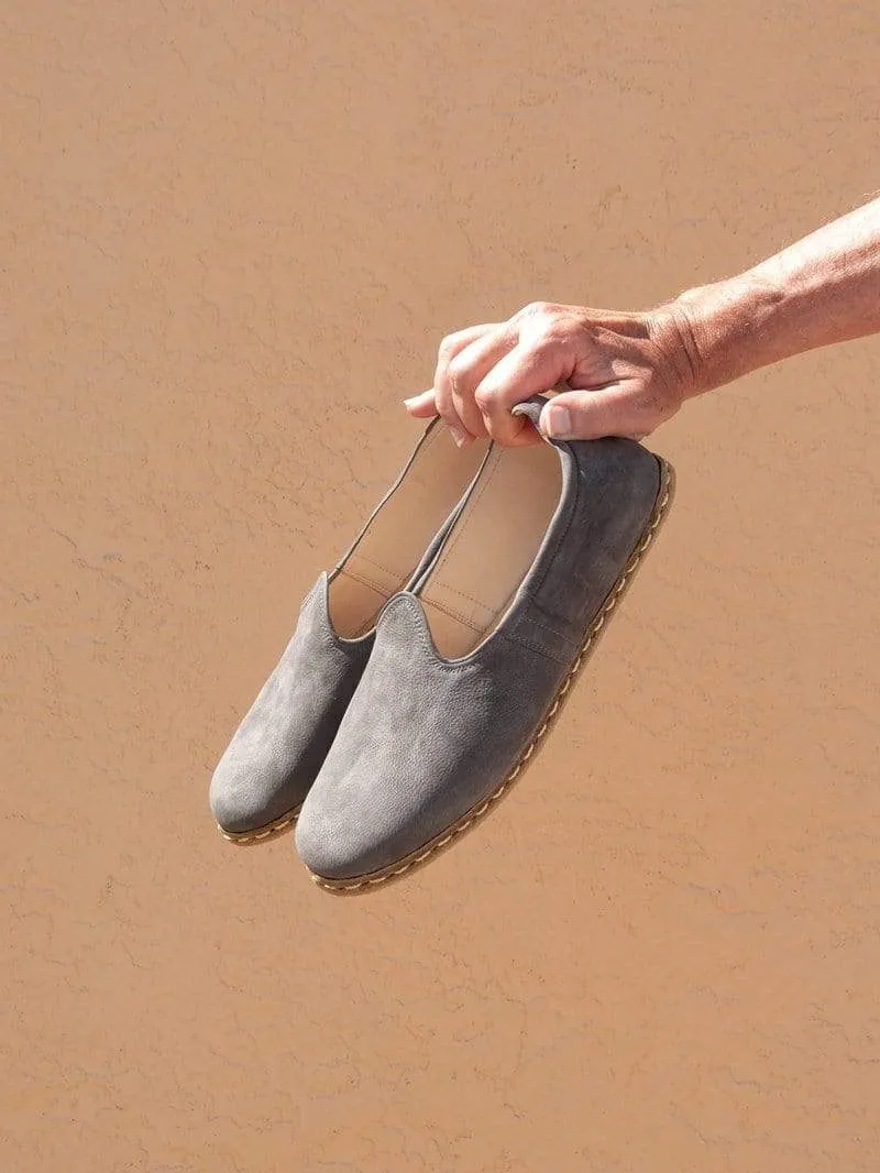 Men's Turkish Yemeni Loafers in Grey