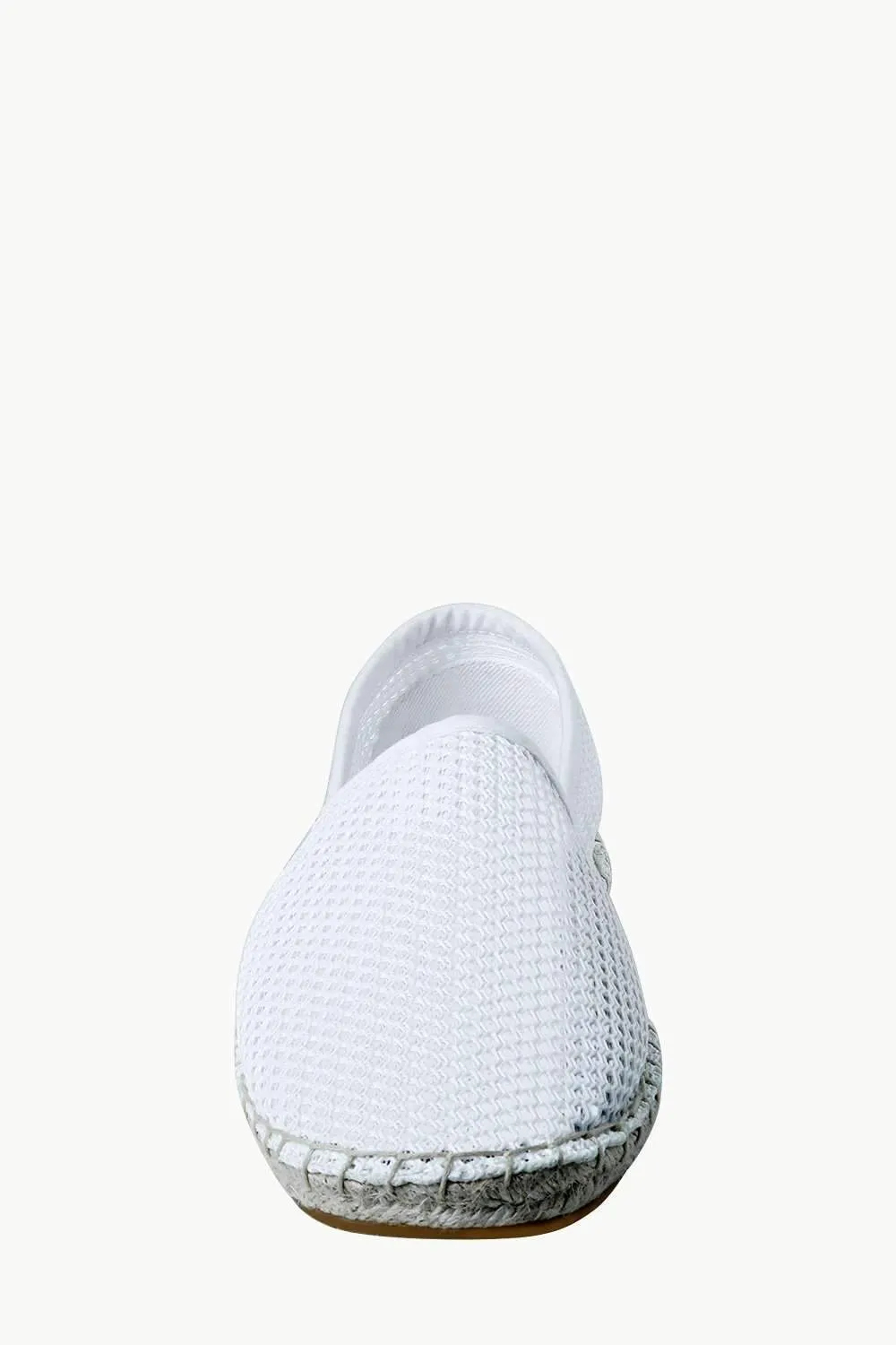 Men's White Mesh Basque Espadrilles