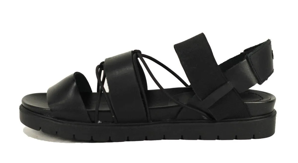 MIA Heritage Sea Black Leather Sandal BLACK