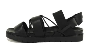 MIA Heritage Sea Black Leather Sandal BLACK
