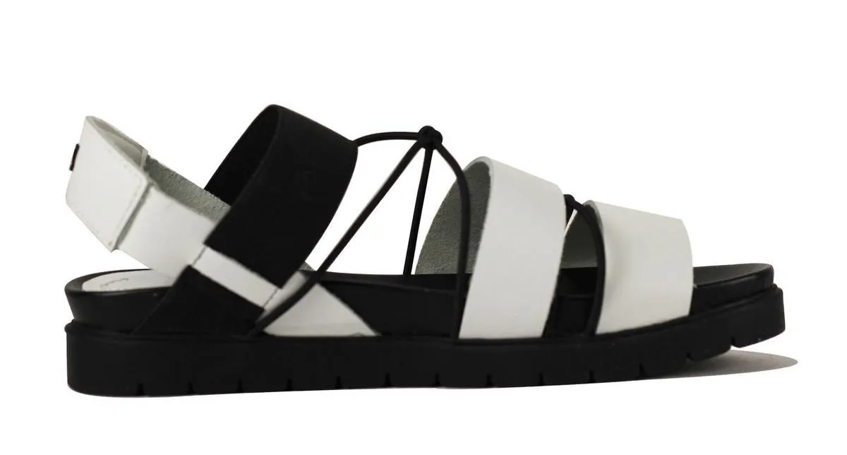 MIA Heritage Sea White Leather Sandal WHITE