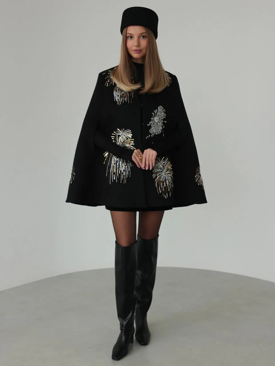 Midnight Celebration Embellished Cape