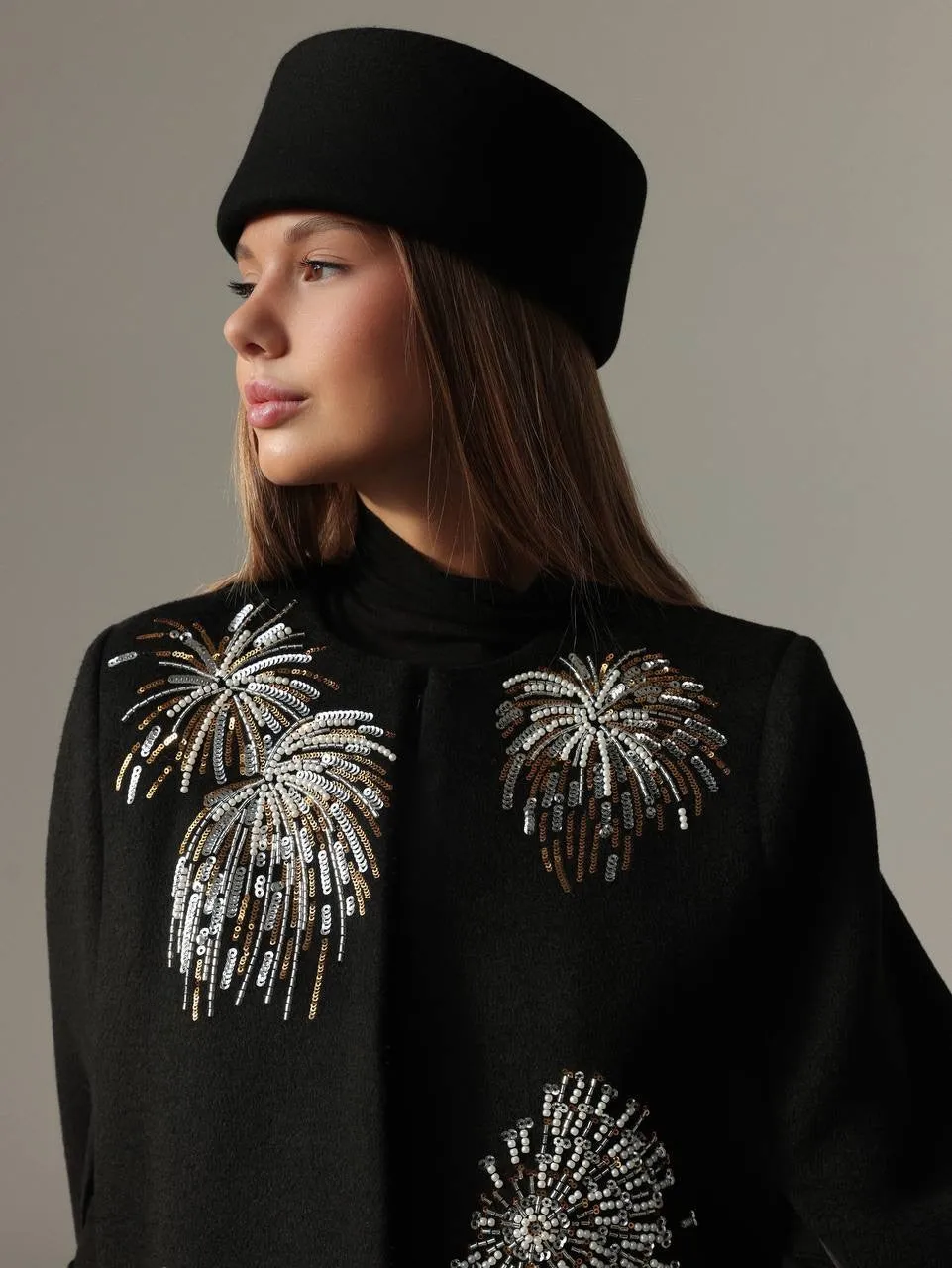 Midnight Celebration Embellished Cape