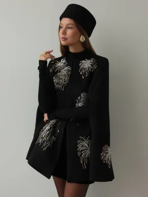 Midnight Celebration Embellished Cape