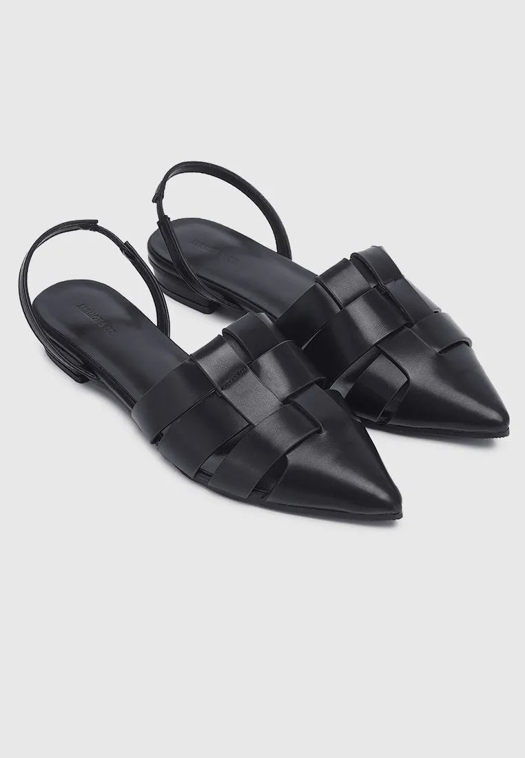 Miel Slingback Flats & Ballerina (Black)