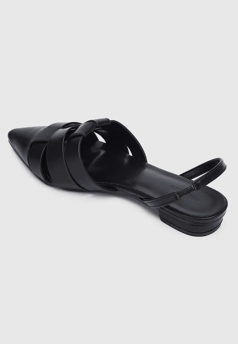 Miel Slingback Flats & Ballerina (Black)