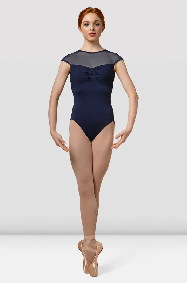 Mirella Ladies Splice Cap Sleeve Leotard
