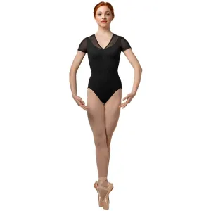Mirella M5093LM V Neck Cap Sleeve Leotard - Women's