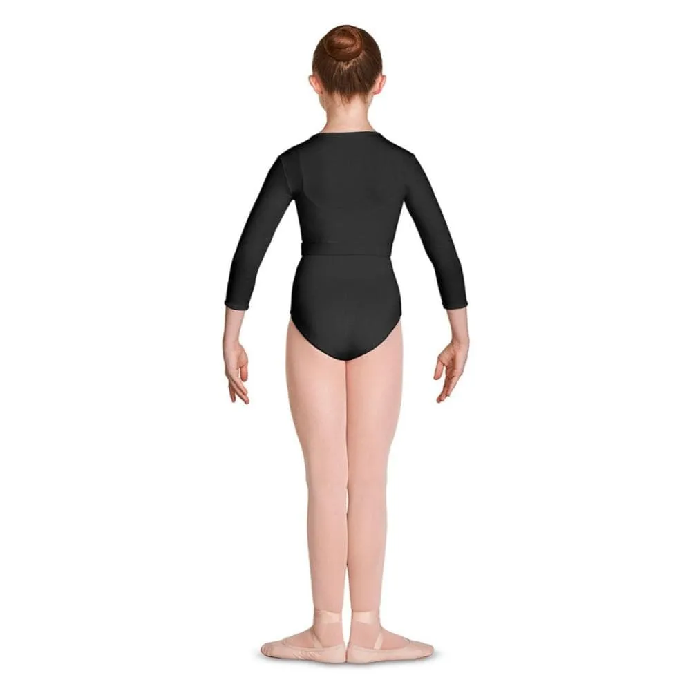 Mirella M741C Mesh Wrap Top Black - Child