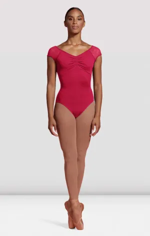 Mirella Mirella Ladies Seville Pleated Bodice Cap Sleeve Leotard