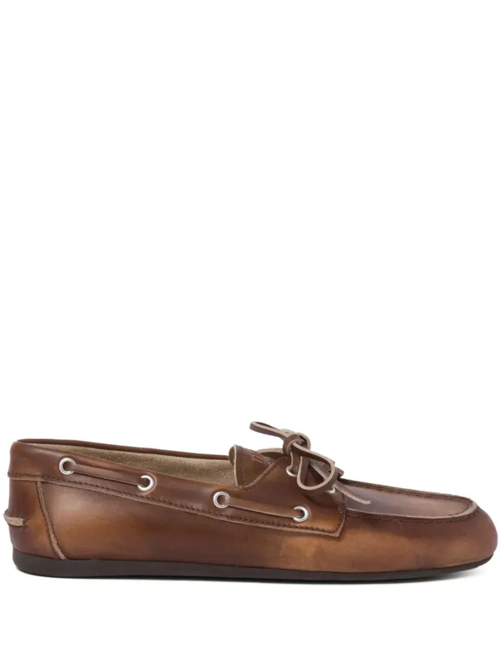 Miu Miu bleached leather loafers