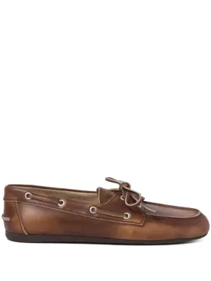 Miu Miu bleached leather loafers