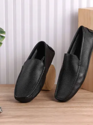 Mochi Men Solid Leather Slip-On Regular Loafers