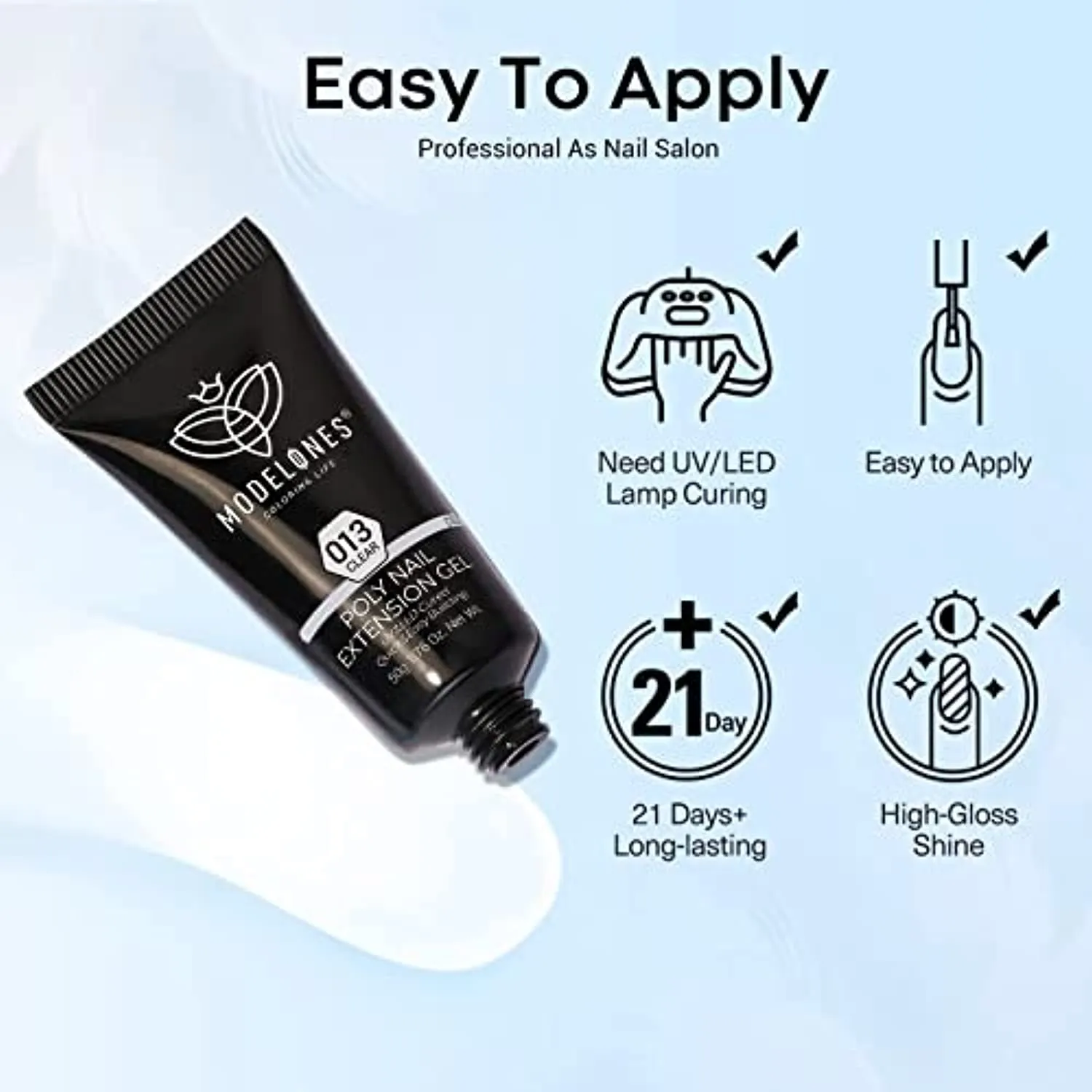 Modelones Poly Nail Extension Gel 2PCS 50ML Clear Poly Nail Gel with 30 Colors Dip Powder Nail Kit, 33Pcs Fall Winter Dip Nail Kit Starter