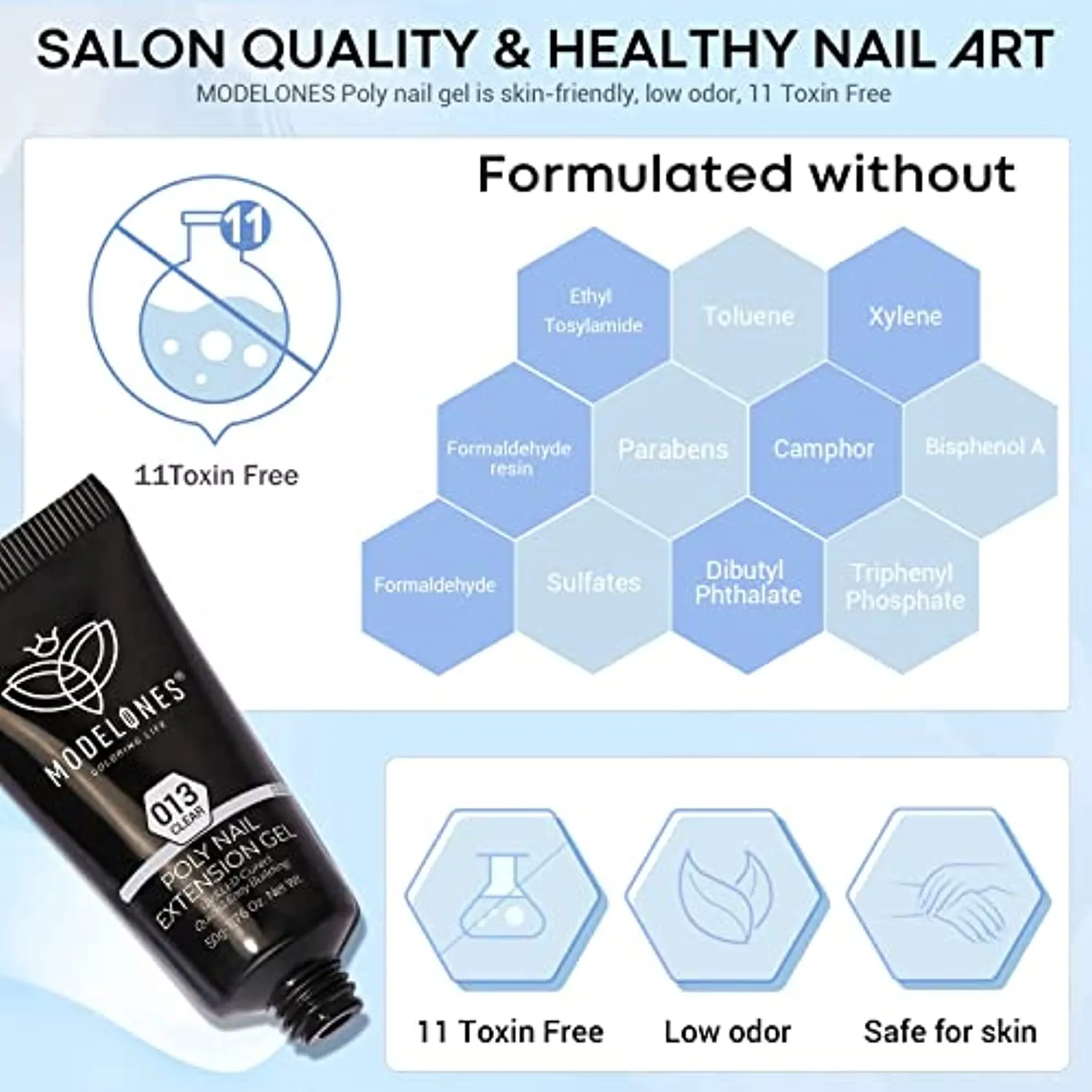 Modelones Poly Nail Extension Gel 2PCS 50ML Clear Poly Nail Gel with 30 Colors Dip Powder Nail Kit, 33Pcs Fall Winter Dip Nail Kit Starter