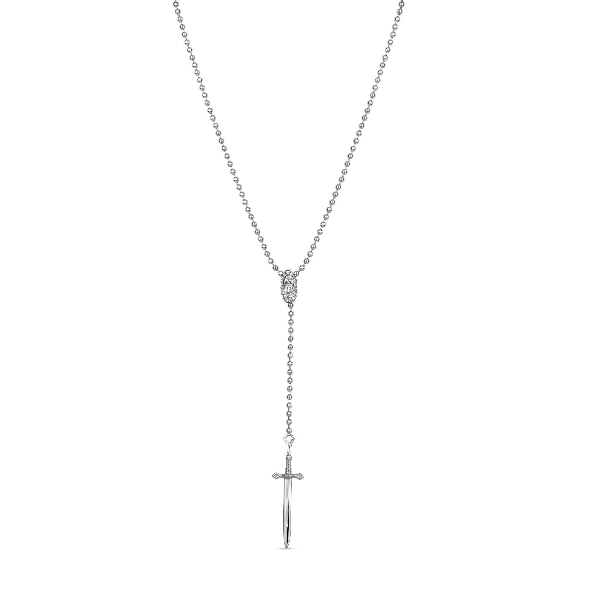 Modern Rosary Sword Necklace