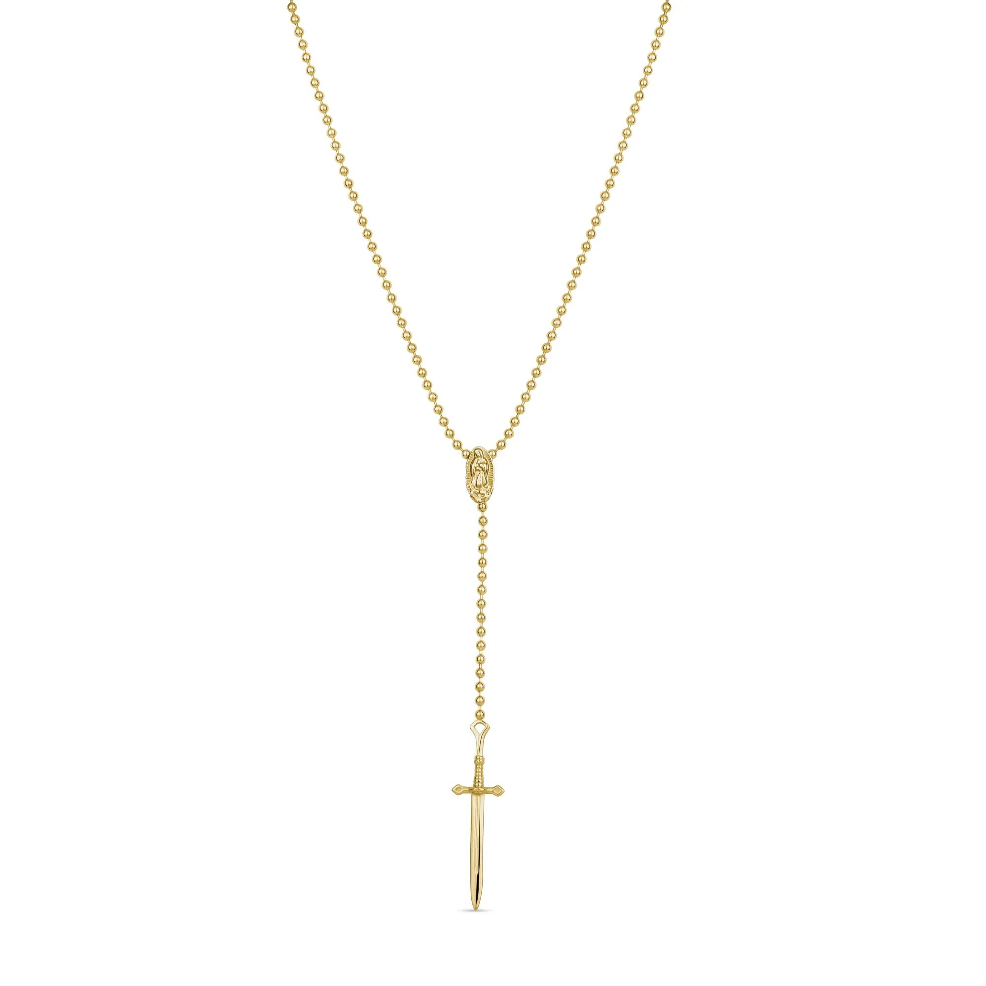 Modern Rosary Sword Necklace