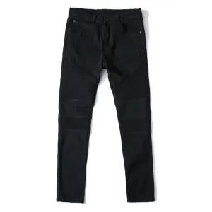 Motorcycle Jeans Elasticity Mid Waisted Pencil Pants Men's Jeans
