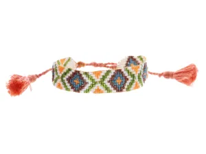 Multi Color Aztec Beaded Bracelet