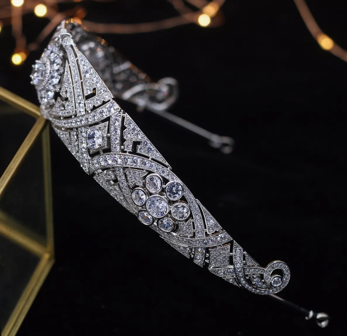 NEW Adjustable 'Meghan Markle' Inspired Wedding Rhinestone Tiara