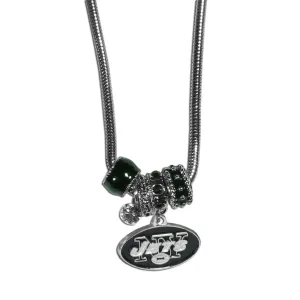 New York Jets Necklace Euro Bead Style - Special Order