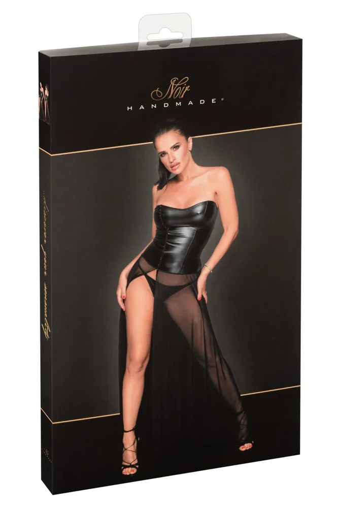 Noir Handmade Rhinestone Corset Dress