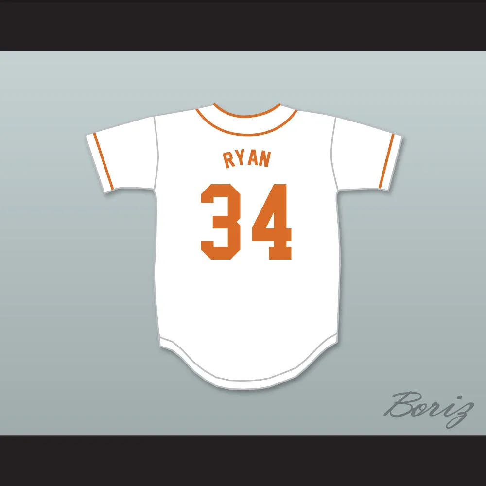 Nolan Ryan 34 Alvin High School Yellowjackets White Baseball Jersey 2