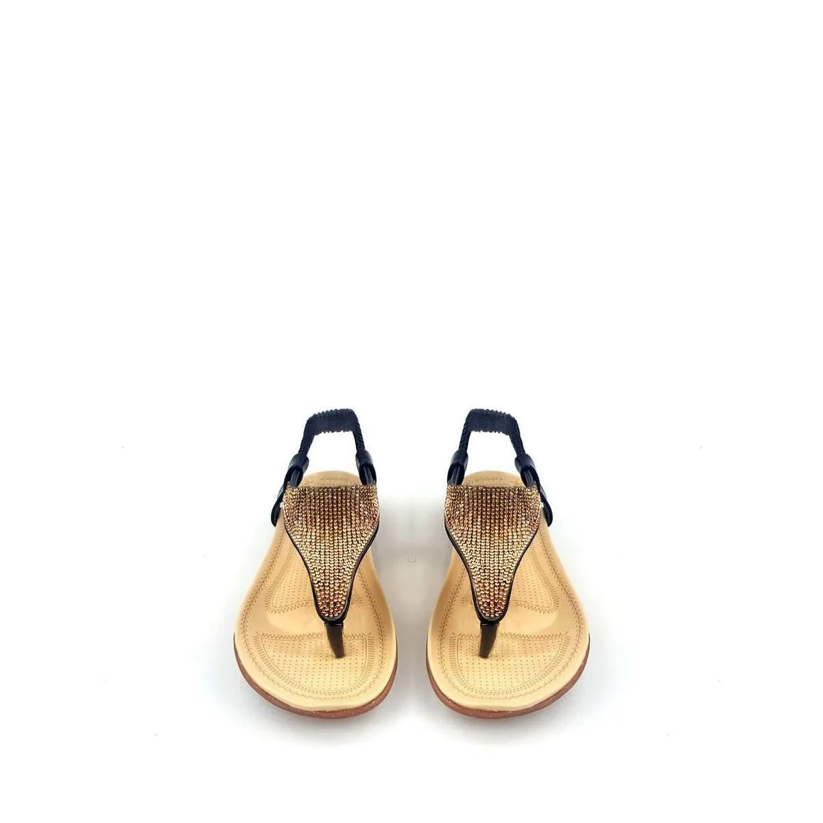 Norah Diamante Toe Post Elastic Back