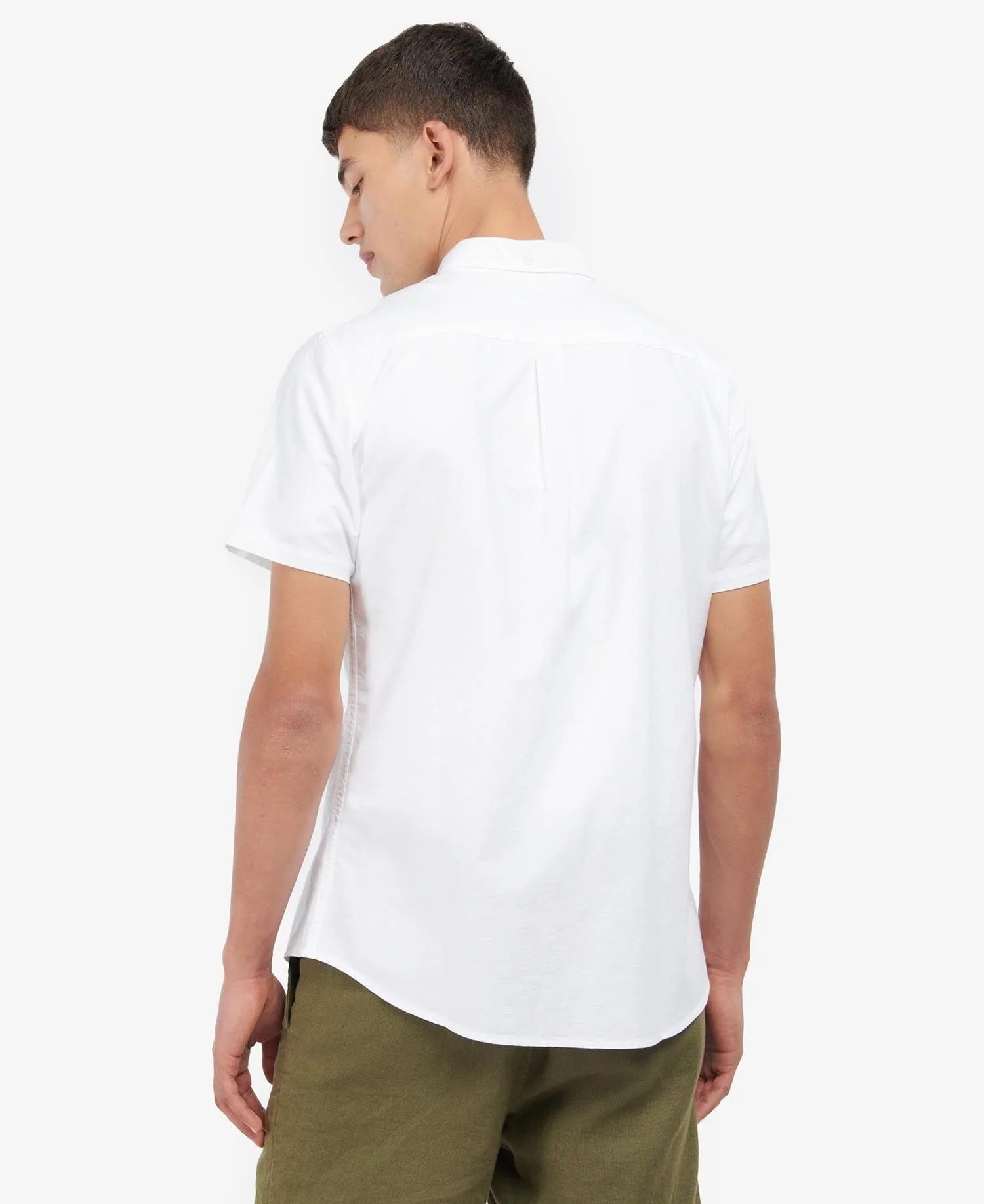 Oxford Short Sleeve Tailored Shirt in Classic White