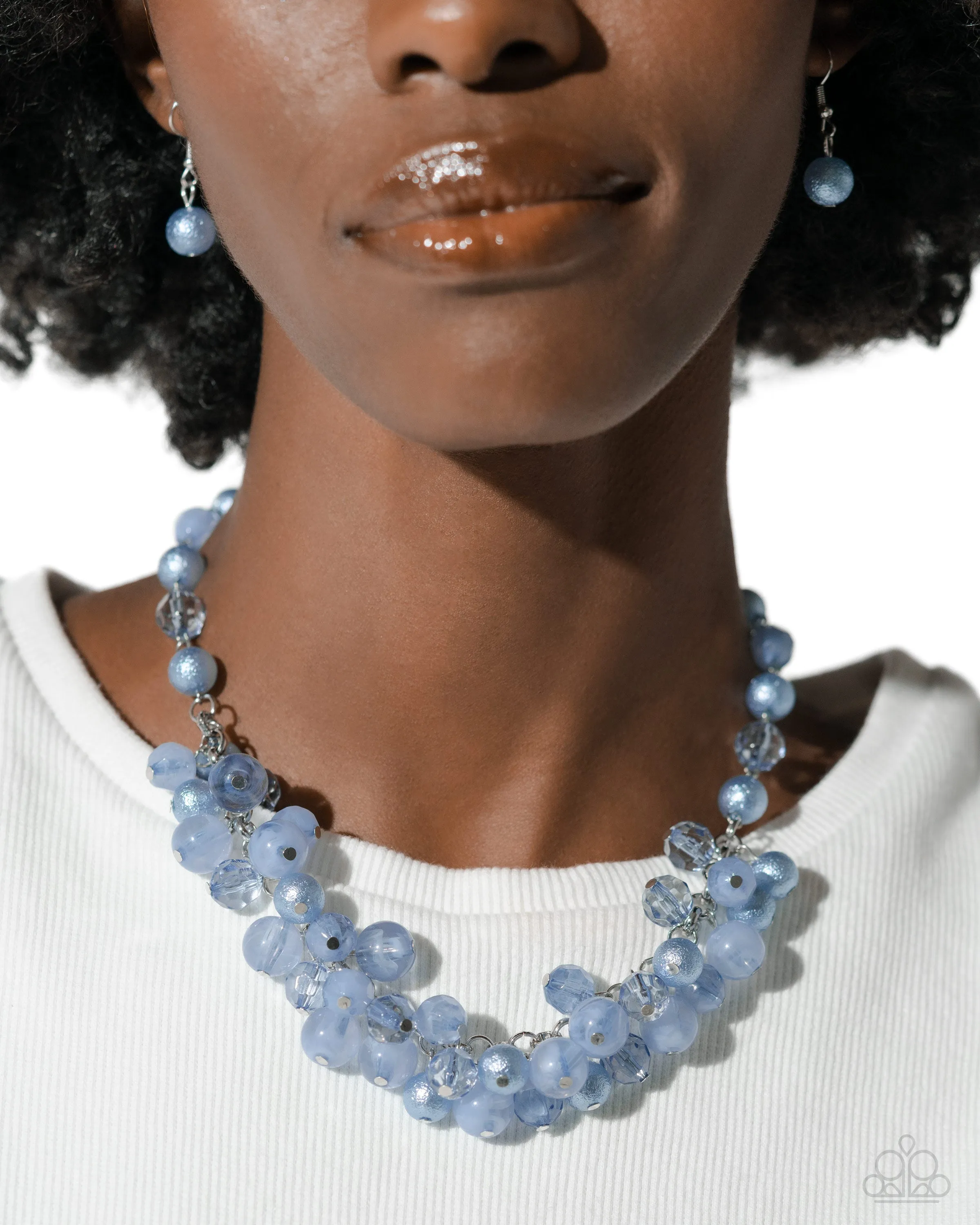 Paparazzi Pearl Pandora Necklace Blue & Pearl Protagonist Bracelet Blue