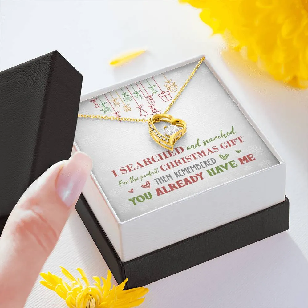 Perfect Christmas Heart and Cubic Necklace