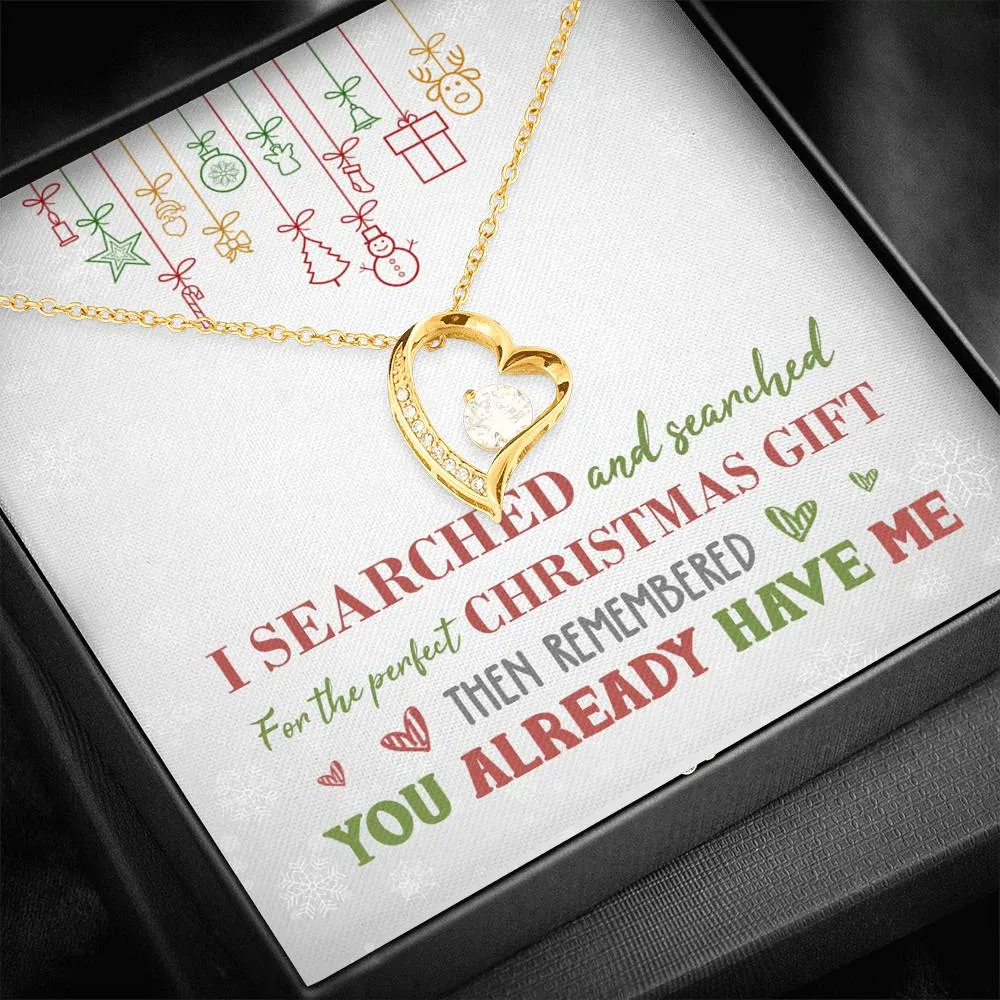 Perfect Christmas Heart and Cubic Necklace