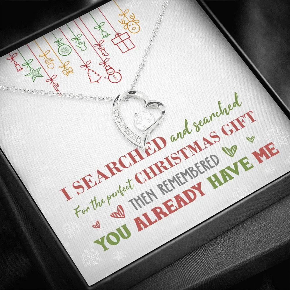 Perfect Christmas Heart and Cubic Necklace