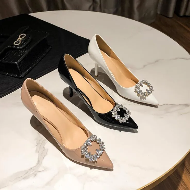 Petite Rhinestone Buckle High Heels GS31