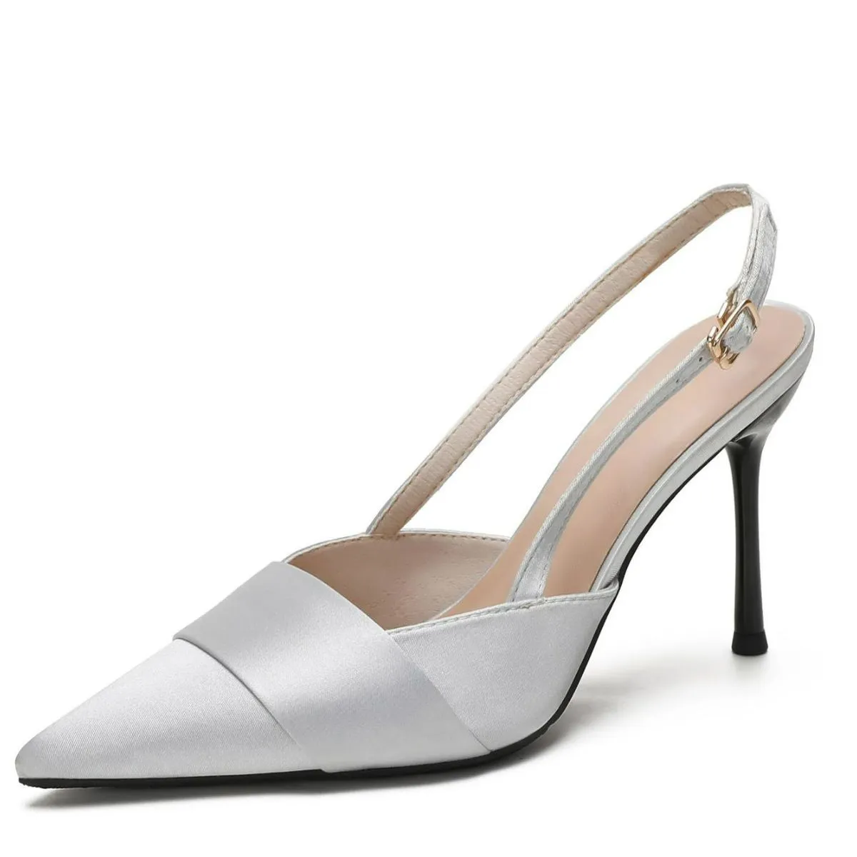 Point Toe Stiletto Slingback Pumps