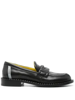 Premiata logo-patch leather loafers