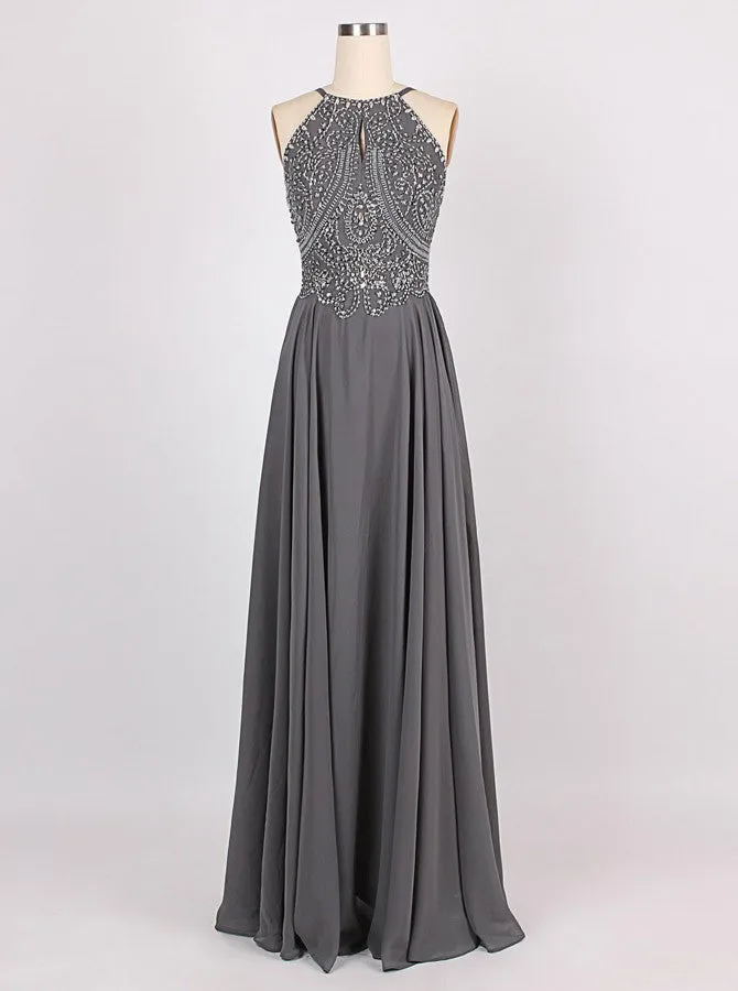 Prom Dress sexy Black Deep V-neck Chiffon Side Slit Long Prom Dresses Prom Gowns